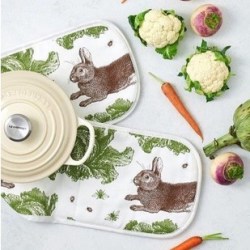 OG0801 - Rabbit and Cabbage - Double Oven Glove